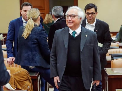 O ministro de Universidades, Manuel Castells, nesta sexta-feira no Congresso.