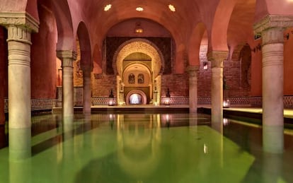 Sala templada del Hammam Al Ándalus de Granada.