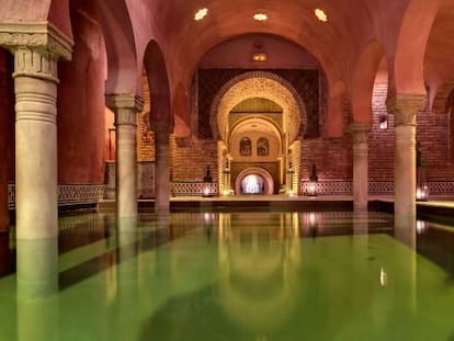 Sala templada del Hammam Al Ándalus de Granada.