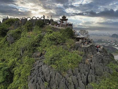 Vista área del mirador de Hang Mua.