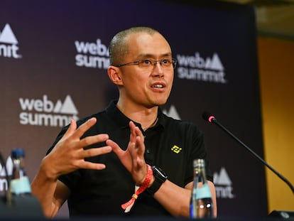 El consejero delegado de Binance, Changpeng Zhao, durante un acto en Lisboa el pasado noviembre.