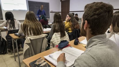Alumnos de un instituto de la Comunidad Valenciana.