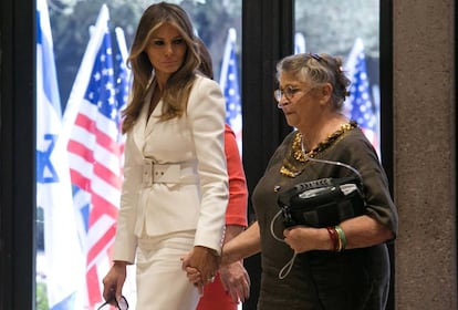 Melania Trump y Nechama Rivlin, en Jerusalén en 2017.