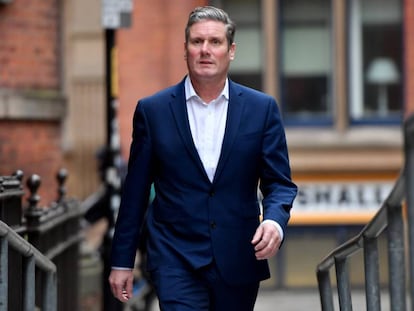 Keir Starmer, el pasado sábado en Mánchester.