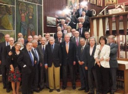 Cena de lideres politicos con Juan Carlos I la noche anterior a la jura de Felipe VI.