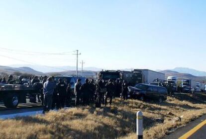 Agentes norteamericanos en la redada de San Luis Potosí el pasado martes