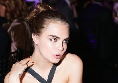 La modelo Cara Delenvigne en una cena en Nueva York el pasado junio. 