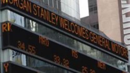 Las oficinas centrales de Morgan Stanley celebran la vuelta al parqué de General Motors