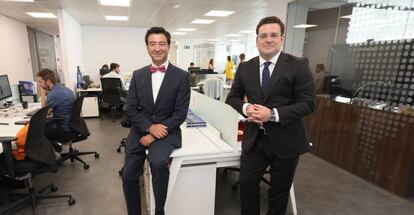 Manuel Lopez (izquierda), consejero delegado de Intermundial y Arturo Moreno, director comercial de la empresa. 