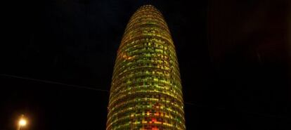 Imagen de la torre Agbar de Barcelona.