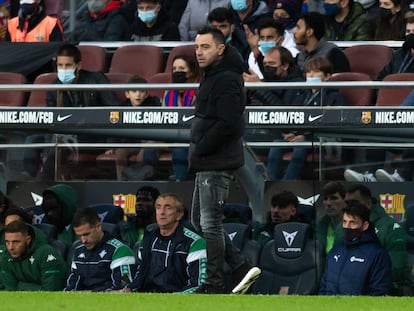 Xavi Hernández, durante el último partido entre el Barcelona y el Betis.