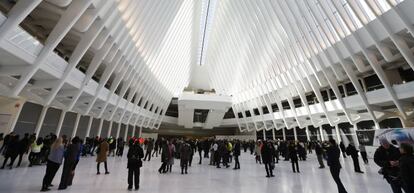 Interior de la estación de Calatrava en la Zona cero.