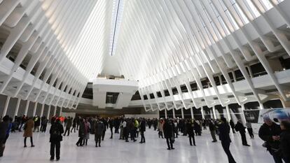 Interior de la estación de Calatrava en la Zona cero.