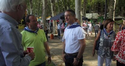 Iñigo Urkullu, ayer en el recinto festivo del Arenal.