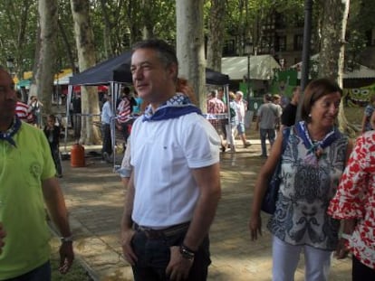 Iñigo Urkullu, ayer en el recinto festivo del Arenal.