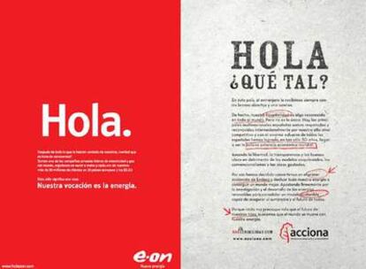 Publicidad de E.ON y Acciona