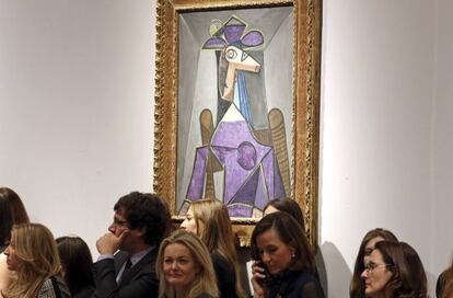 El cuadro 'Retrato de Dora Maar' de Pablo Picasso se vendió ayer en Nueva York por 16,1 millones de euros.