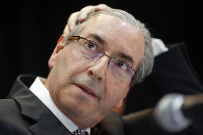 O Presidente da C&acirc;mara, Eduardo Cunha, no dia 21.