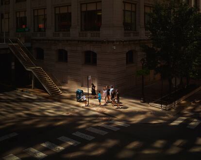 Foto tomada en Hubbard St., Chicago, 2017.