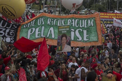 A marcha em São Paulo terminou na avenida Paulista em clima de festa.