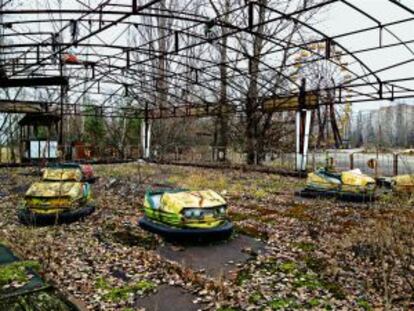 El parque de atracciones de Prípiat, abandonado.