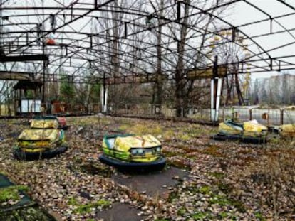 El parque de atracciones de Prípiat, abandonado.