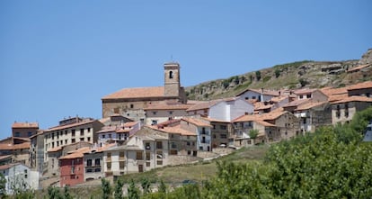 Valdelinares in Teruel province, the highest village in Spain.