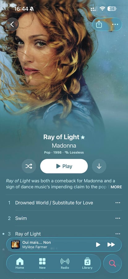 Nueva interfaz en la app Apple Music
