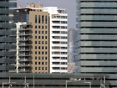 Edificios de oficinas en el distrito tecnológico del 22@ en Barcelona.