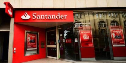  Una oficina de Banco Santander.