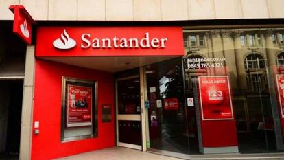  Una oficina de Banco Santander.