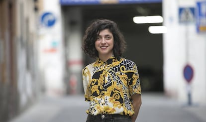 La escritora argentina Mercedes Halfon, en octubre en el barrio madrileño de Lavapiés.