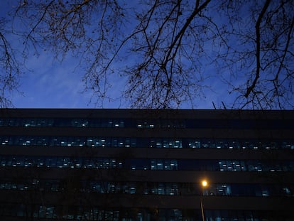 Fachada de la sede de Ferrovial, en una imagen tomada este martes 28 de febrero.