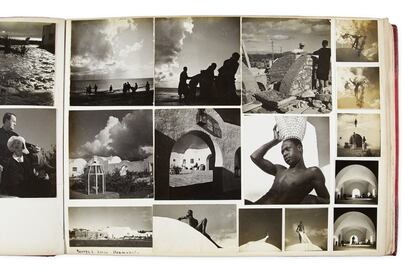 Uno de los álbumes del artista con imágenes tomadas en Hammamet Túnez en 1958 en compañía de George Hoyningen- Huener