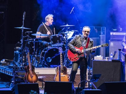 Elvis Costello, en la seva actuació al Festival Jardins de Pedralbes.