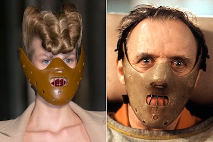 Gareth Pugh propone una máscara a lo Hannibal Lecter para el próximo otoño-invierno.