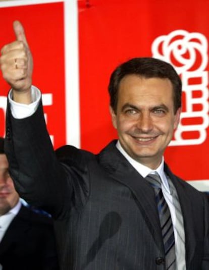 José Luis Rodríguez Zapatero, el 14 de marzo de 2004, día de su primera victoria electoral