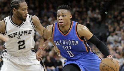 Russell Westbrook y Kawhi Leonard.