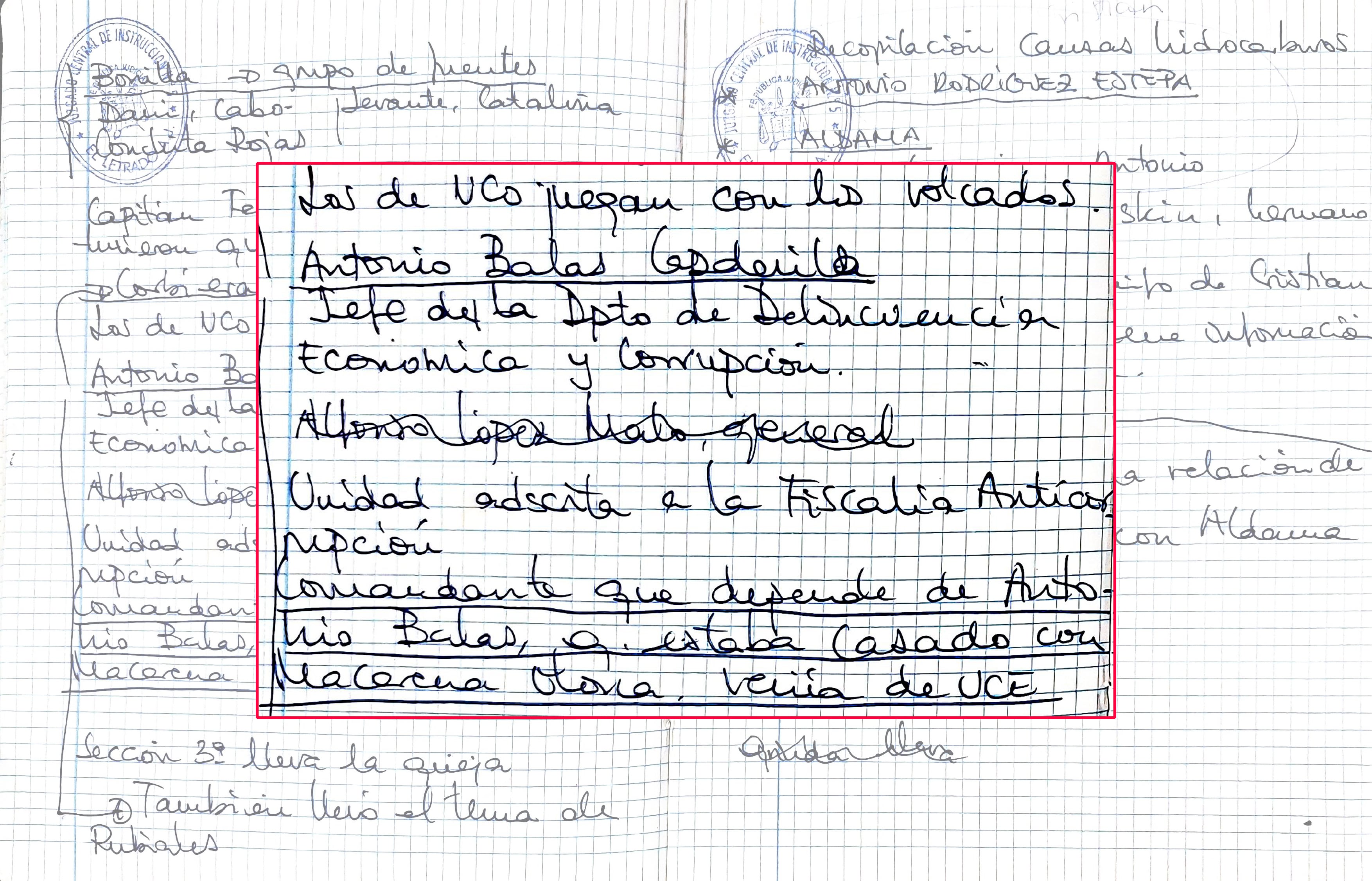 Qué apuntó Leire Díez en sus cuadernos: contactos, objetivos y “asuntos abiertos”
