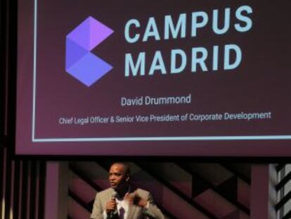 David Drummond, vicepresidente de Google, en la presentación del Campus Madrid.