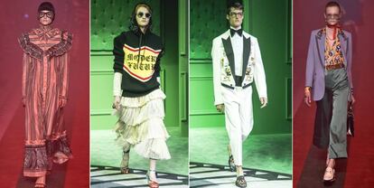 Diseños de la colección primavera-verano 2017 de Gucci.