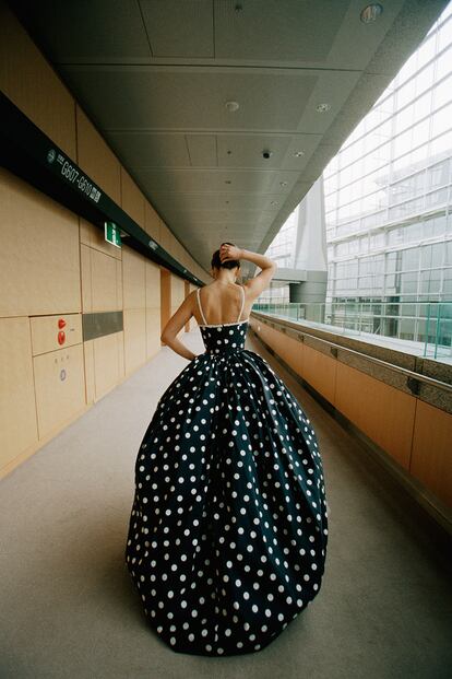 Sophie Marceau en Tokio, en 1997.