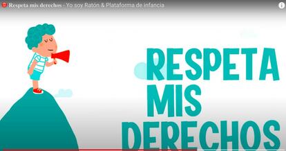 Imagen de la campaña de la Plataforma de la Infancia, el Ministerio de Bienestar Social y Yo Soy Ratón.