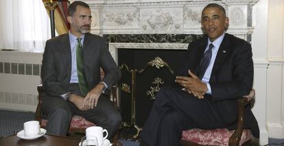 Felipe VI and Barack Obama in New York.