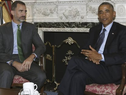 Felipe VI and Barack Obama in New York.