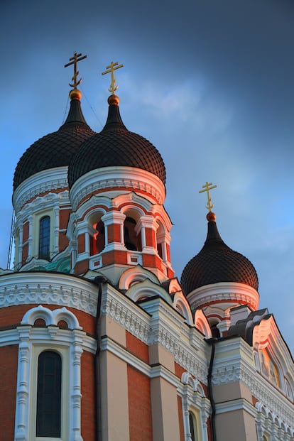 Detalle de la catedral de Alejandro Nevski, un templo ortodoxo ubicado en Toompea (Tallin).