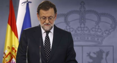Rajoy, durante la rueda de prensa del pasado viernes.