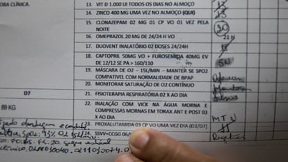 Prontuário médico de paciente em Itacoatiara-AM com a receita de proxalutamida.