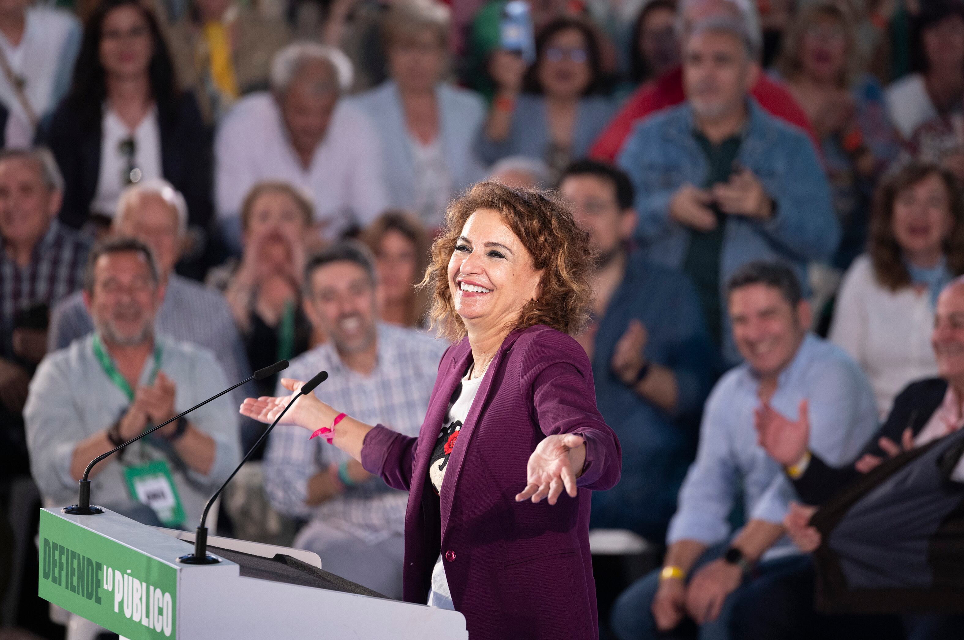 María Jesús Montero, en un acto en Córdoba este domingo.