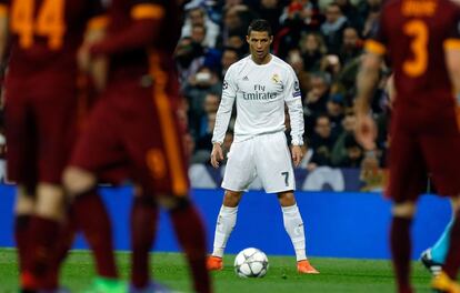 Cristiano Ronaldo durante Real Madrid x Roma.